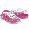 Babuche Infantil Feminino WorldColors Pop Clear Kids - Transparente/Pink New