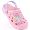Babuche Infantil Feminino WorldColors Pop Kids - Rosa/Azul Acqua