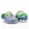 Babuche Infantil Wboys Pop Clear Led Kids - Transparente/Verde Folha/Royal