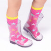 Bota Galocha Transparente Infantil Com Meia Divertida De Estrela WorldColors