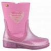 Bota Infantil Feminina Cano Curto Coração Baby WorldColors - Rosa 