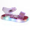 Sandália Papete Infantil Lolipop LED WorldColors Baby - Rosa Gliter