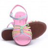 Sandália Infantil Feminina Saltinho WorldColors Paris - Bale/Multicolor