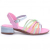 Sandália Infantil Feminina Saltinho WorldColors Paris - Bale/Multicolor