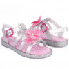 Sandália Papete Infantil Feminina Drops Fisherman Kids WorldColors - Prata Aluminio/Pink New