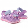 Sandália Papete Infantil Feminina Manu WorldColors kids - Lilas/Rosa