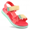 Sandália Papete Infantil Feminina Manu WorldColors kids - Salmao Flower/Verde