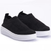 Tênis Feminino Slip On Knit Lps Shine - Preto