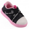 Tênis Infantil Feminino Casual Com Elástico Duda Kids - Preto/Rosa