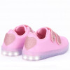 Tênis Infantil Feminino Com Led WorldColors Star Light - Rosa