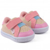 Tenis Infantil Feminino Bebê Confortável WorldColors Docinho - Off White/coral