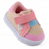 Tenis Infantil Feminino Bebê Confortável WorldColors Docinho - Off White/coral